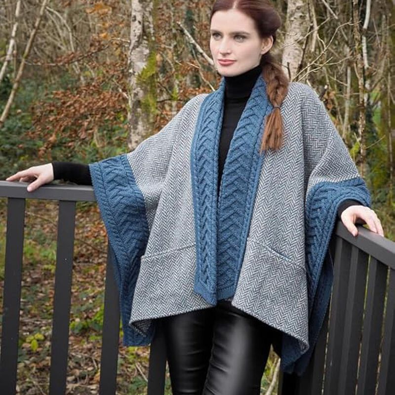 Ladies Donegal Merino Wool & Tweed Cape